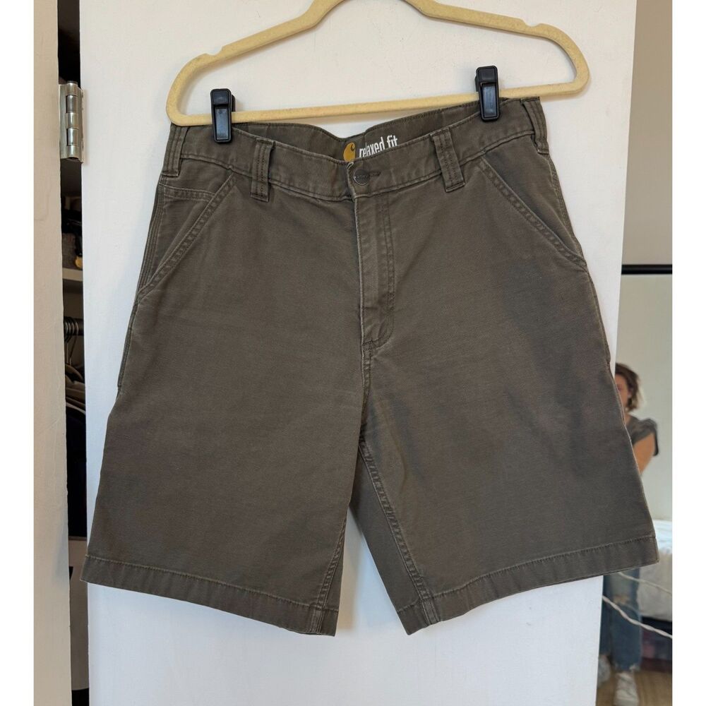 Carhartt Rugged Flex Relaxed Fit Canvas Work Short | Burnt Olive | W34